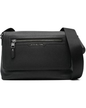 Michael Kors "Hudson" Small Flap Messenger Bag Bags - Black