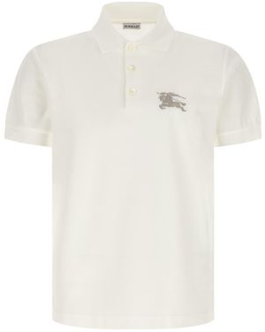 Burberry Embroidery Polo Shirt - White