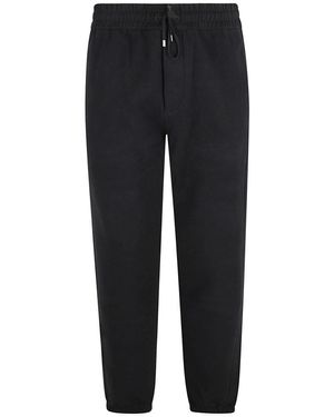 Saint Laurent Logo Cotton Joggers - Blue