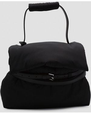 Moschino Black Leather Top Handle Bag