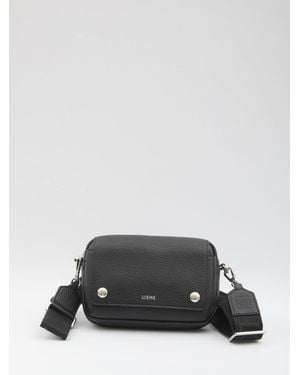 Loewe Small Pebble Messenger Bag - Black