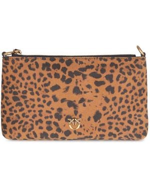 Pinko "Flat Horizontal Mini" Pouch - Brown