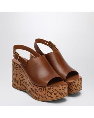 Chloé Maxime Wedge Sandal - Brown
