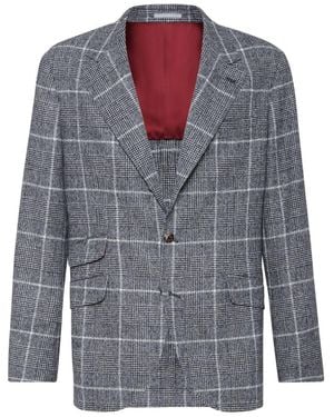 Brunello Cucinelli Wool Deconstructed Jacket - Blue