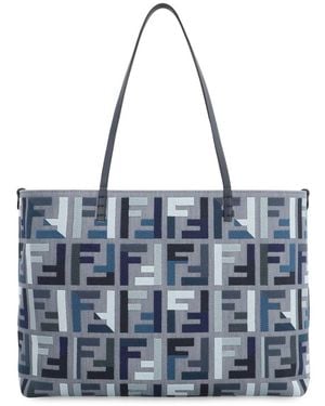 Fendi Roll Large Tote-Bag - Blue