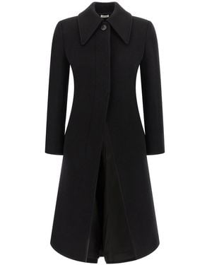 McQueen Wool And Cashmere Coat - Black