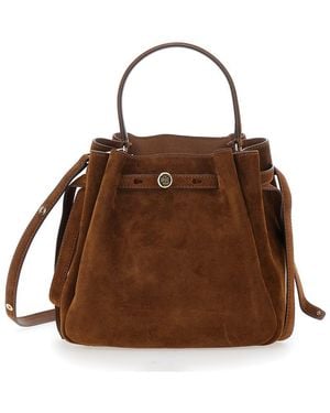 Tory Burch Romy Suede Bucket Bag - Brown