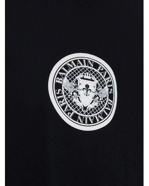Balmain 'Coin' Polo Shirt - Black