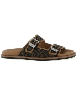 Fendi Feel' Sandals - Brown