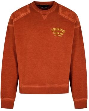 DSquared² 'Cypro' Earthenware Cotton Sweatshirt - Orange