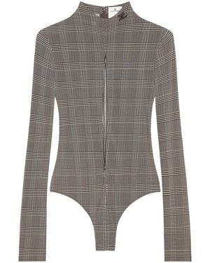 Courreges Prince Of Wales-Pettern Body - Gray