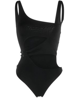 Off-White c/o Virgil Abloh Cut-Out High-Cut Swimsuit - Black