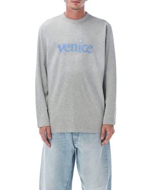ERL Venice Long Sleeve T-shirt In Gray