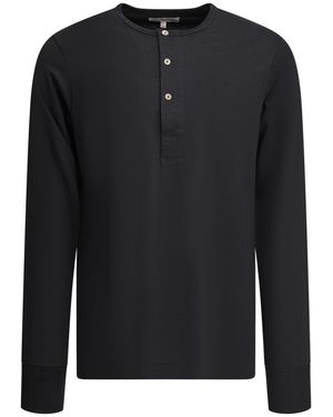 Merz B. Schwanen Seraphim "Henley" T-Shirt - Black