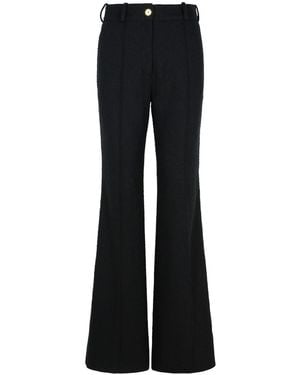 Patou Wool Blend Flare Pants - Blue
