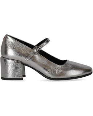 Halmanera Mary Jane Metal Steel Pump - Grey