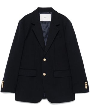 DUNST Wool Blend Single-breasted Blazer Jacket - Blue