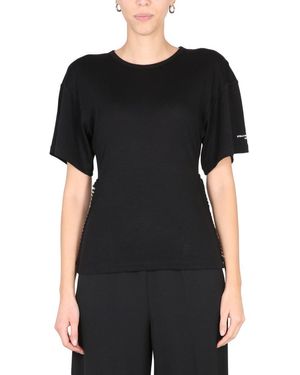 Stella McCartney Crew-Neck T-Shirt With Chain Detail - Black