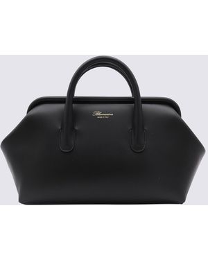 Blumarine Leather Top Handle Bag - Black