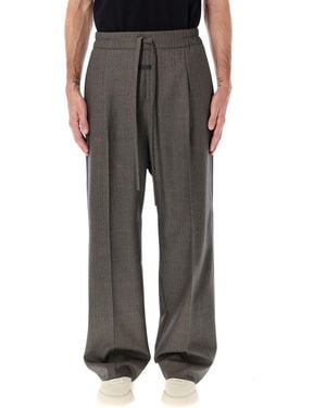 Fear Of God Heather Chevron Wool Drawstring Pants - Black