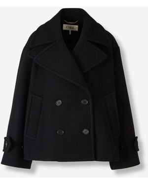 Chloé Short Double-Breasted Coat - Black