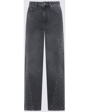 Marine Serre Dark Cotton Jeans - Gray