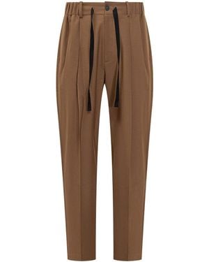 Studio Nicholson High Waist Trousers - Brown