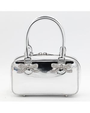 Self-Portrait Top Handle Bag - Grey