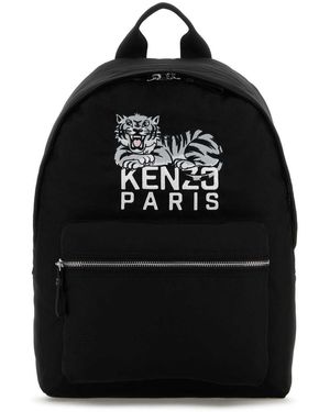 KENZO Fabric Happy Tiger Backpack - Black