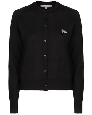 Maison Kitsuné Merino Wool Cardigan - Black