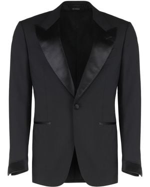 Tom Ford Wool Two-Pieces Suit - Black