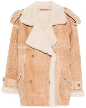 SANTORO Leather Outerwears - Natural