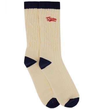 Golden Goose Ribbed Socks - White
