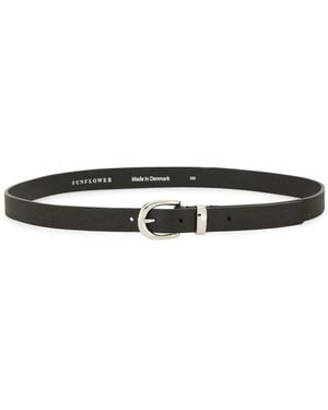 sunflower Leather Belt - Black