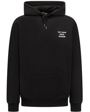 Drole de Monsieur Slogan Hoodie - Black
