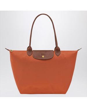 Longchamp Brick-Coloured Le Pliage Original L Bag