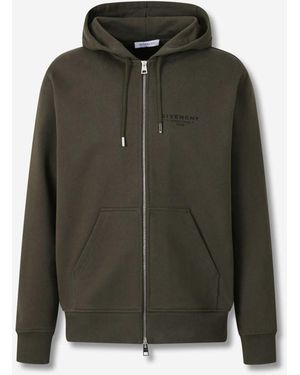 Givenchy Zip Hoodie Sweatshirt - Green