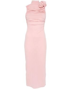 Magda Butrym Midi Dress With Ruffles - Pink