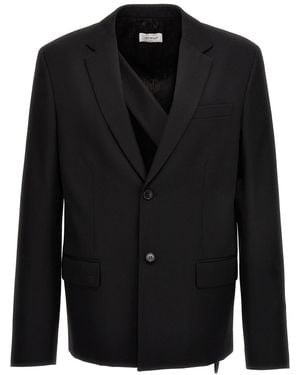 Off-White c/o Virgil Abloh 'Ow Embroidery' Blazer - Black