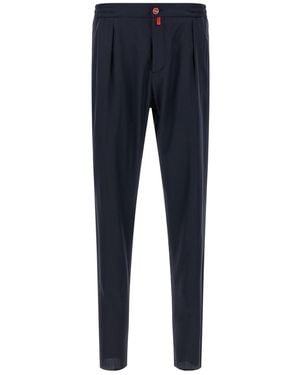 Kiton 'pull-on' Trousers - Blue