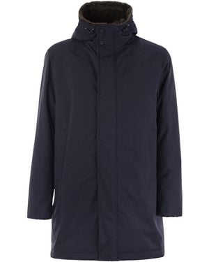 Herno Hooded Padded Parka - Blue