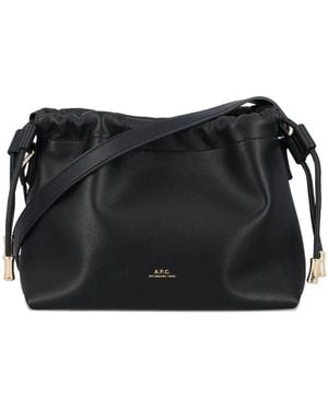 A.P.C. Ninon Mini Drawstring Bags - Black