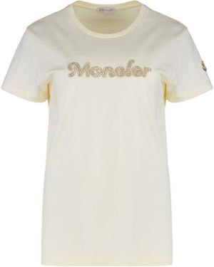 Moncler Logo Print T-Shirt - White