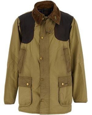 Barbour Bedale Washed Wax Jacket Aw25 Wax Cor Outw - Green