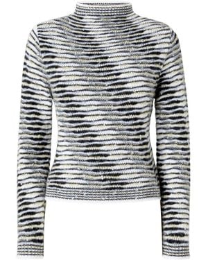 Missoni Cotton Blend Striped Top - Blue