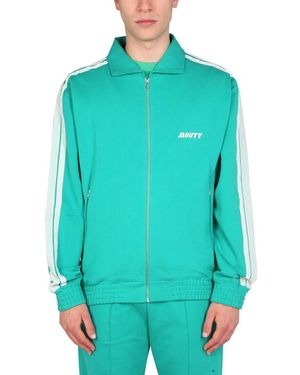 MOUTY Logo Embroidery Sweatshirt - Blue
