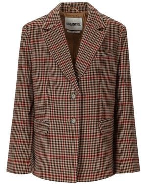 Essentiel Antwerp Irbara Brown Single-breasted Blazer