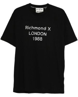 John Richmond Crew Neck T-Shirt With Print - Black