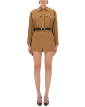 Self-Portrait Twill Suit - Natural