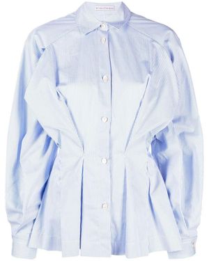 Palmer//Harding Gathered-Waist Cotton Shirt - Blue